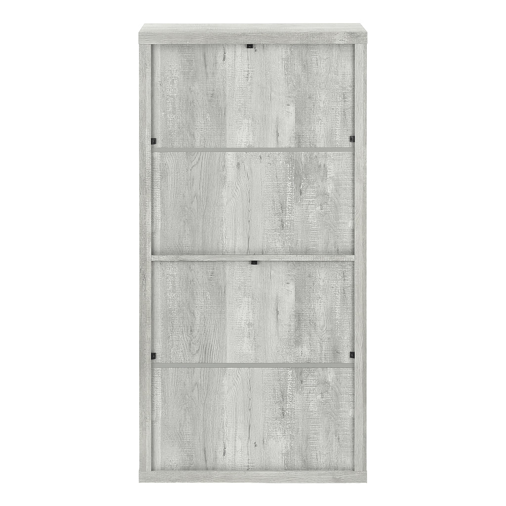 BOOKCASE - 48""H / GREY RECLAIMED WOOD-LOOK / ADJ. SHELVES