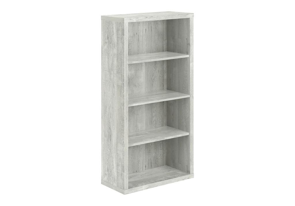 BOOKCASE - 48""H / GREY RECLAIMED WOOD-LOOK / ADJ. SHELVES