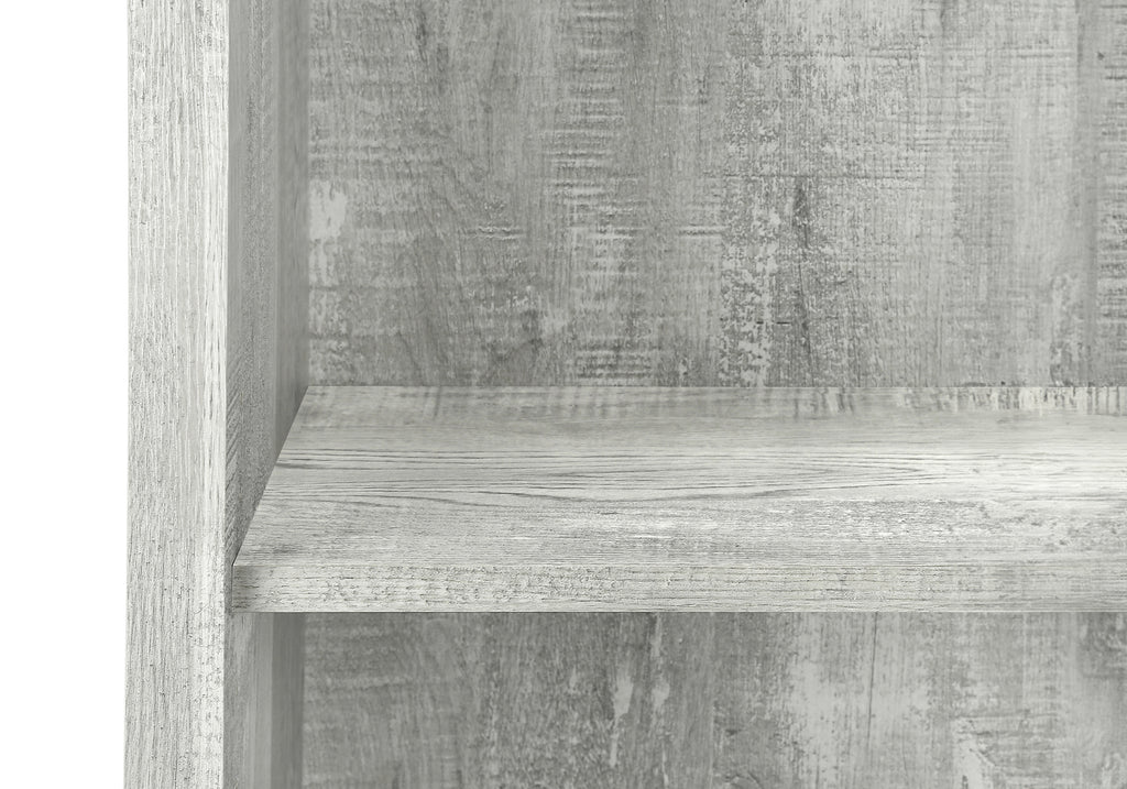 BOOKCASE - 48""H / GREY RECLAIMED WOOD-LOOK / ADJ. SHELVES