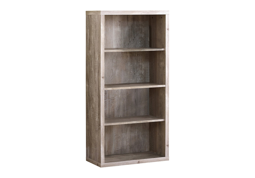 BOOKCASE - 48""H / TAUPE RECLAIMED WOOD-LOOK/ ADJ. SHELVES