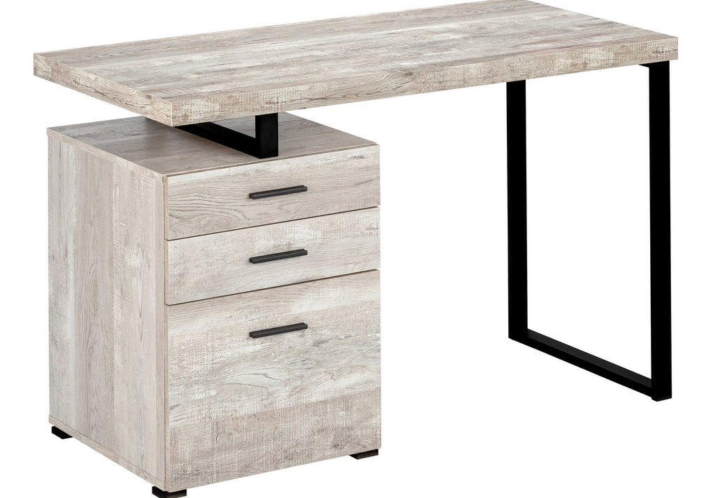 COMPUTER DESK - 48""L / TAUPE RECLAIMED WOOD / BLACK METAL