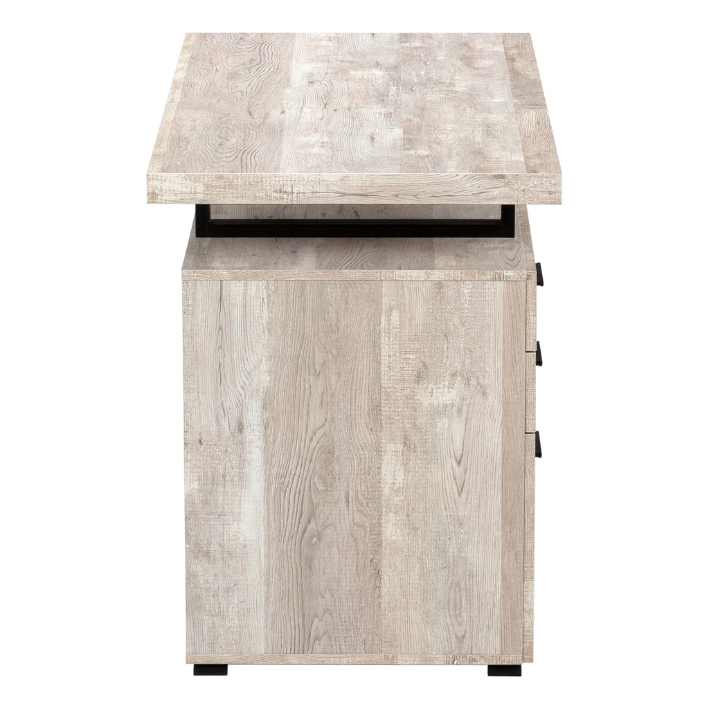 COMPUTER DESK - 48""L / TAUPE RECLAIMED WOOD / BLACK METAL