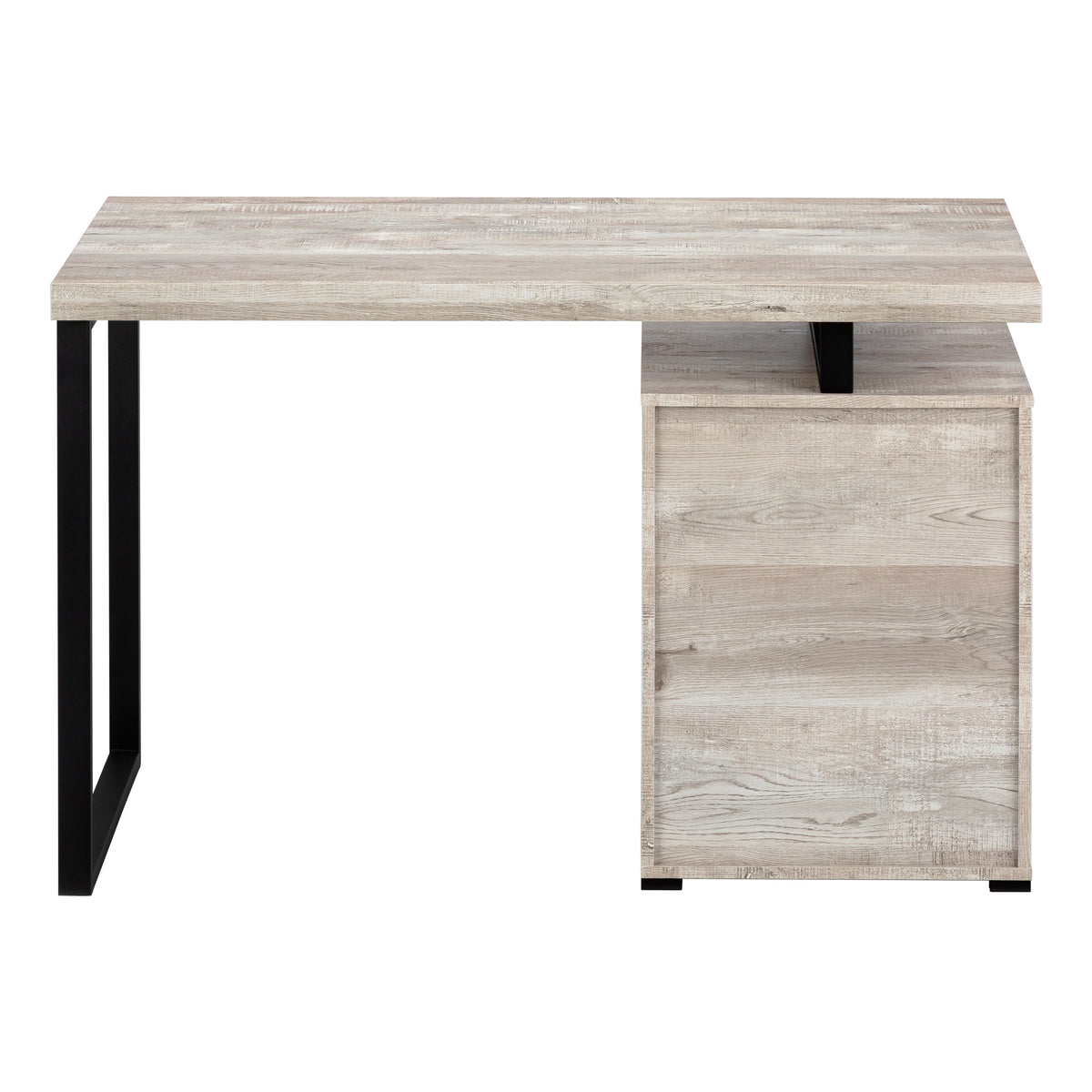 COMPUTER DESK - 48""L / TAUPE RECLAIMED WOOD / BLACK METAL