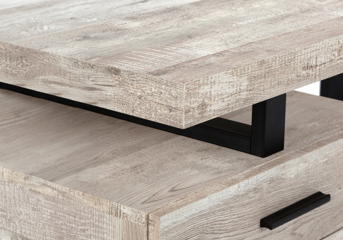 COMPUTER DESK - 48""L / TAUPE RECLAIMED WOOD / BLACK METAL