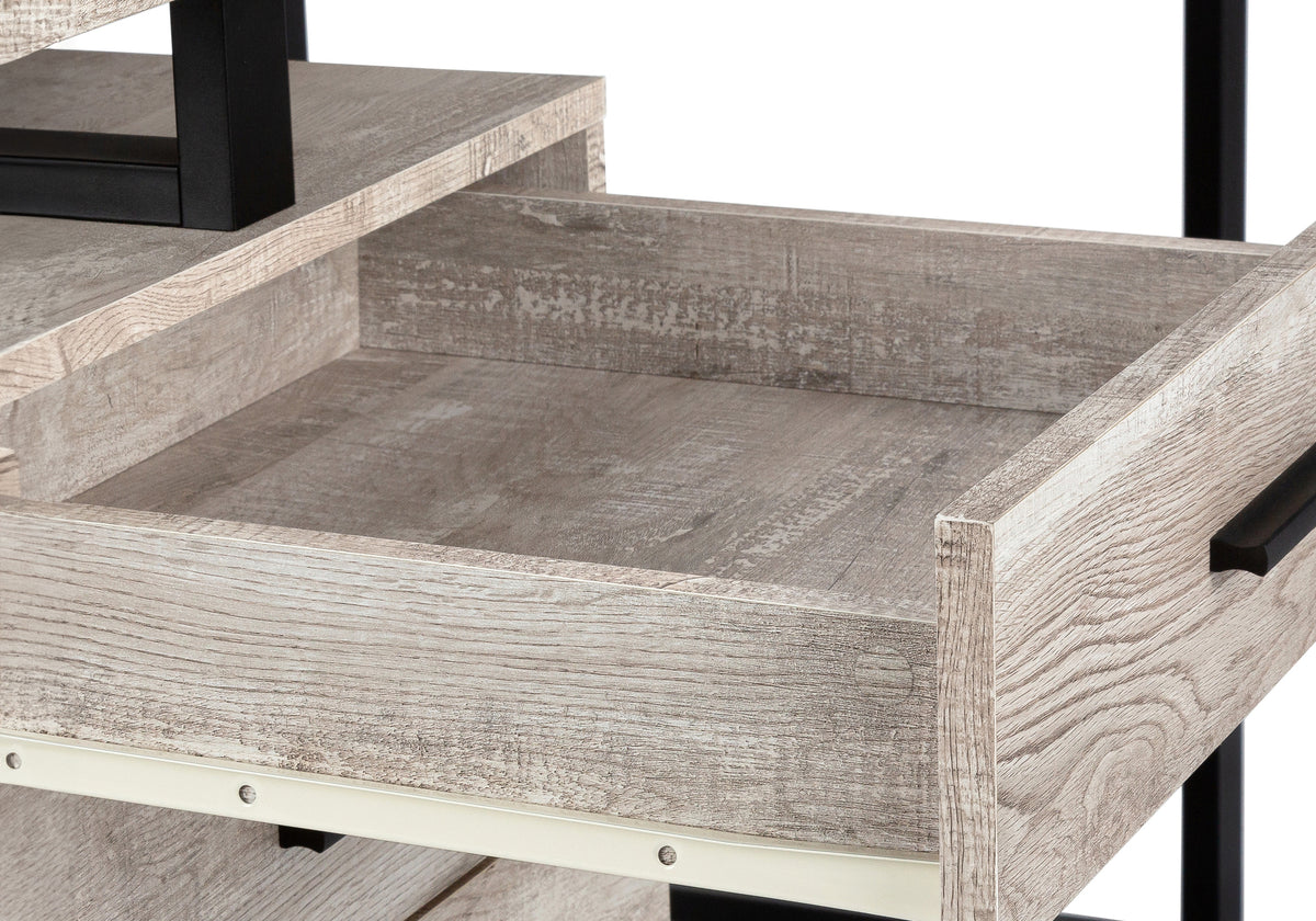 COMPUTER DESK - 48""L / TAUPE RECLAIMED WOOD / BLACK METAL