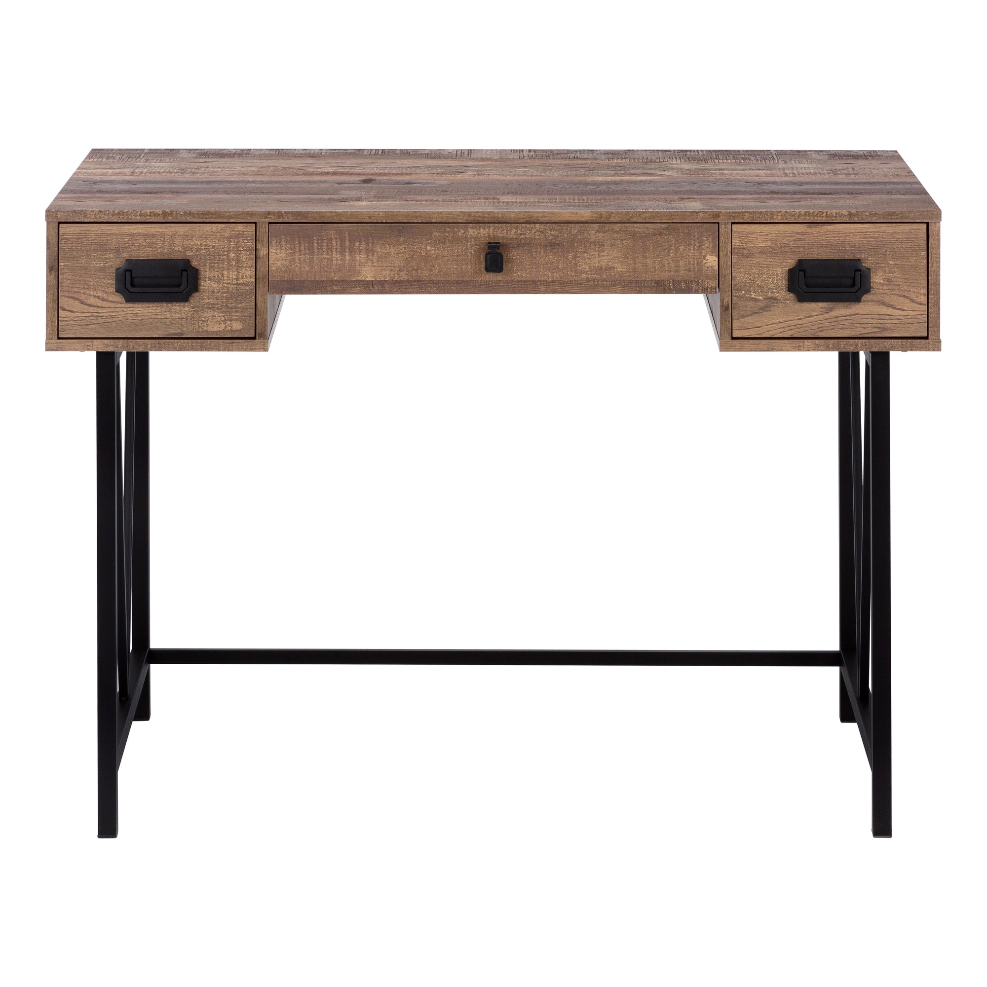 COMPUTER DESK - 48""L / BROWN RECLAIMED WOOD / BLACK METAL
