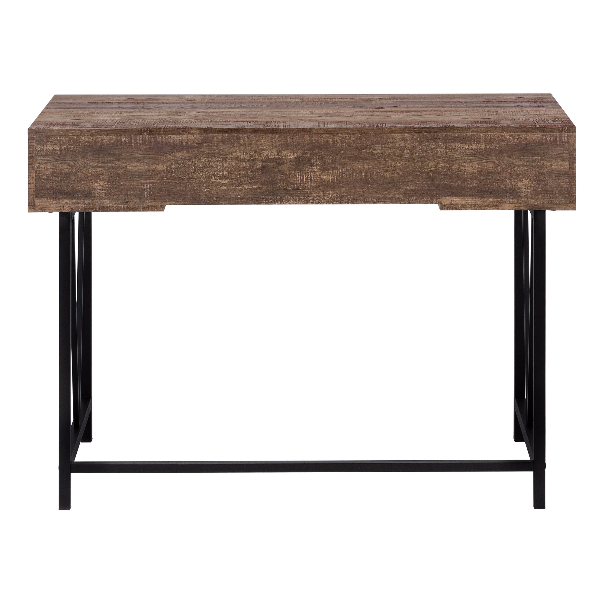 COMPUTER DESK - 48""L / BROWN RECLAIMED WOOD / BLACK METAL