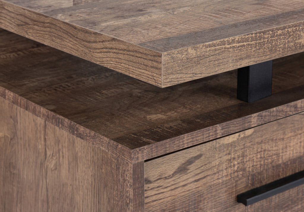 COMPUTER DESK - 60""L / BROWN RECLAIMED WOOD / BLACK METAL