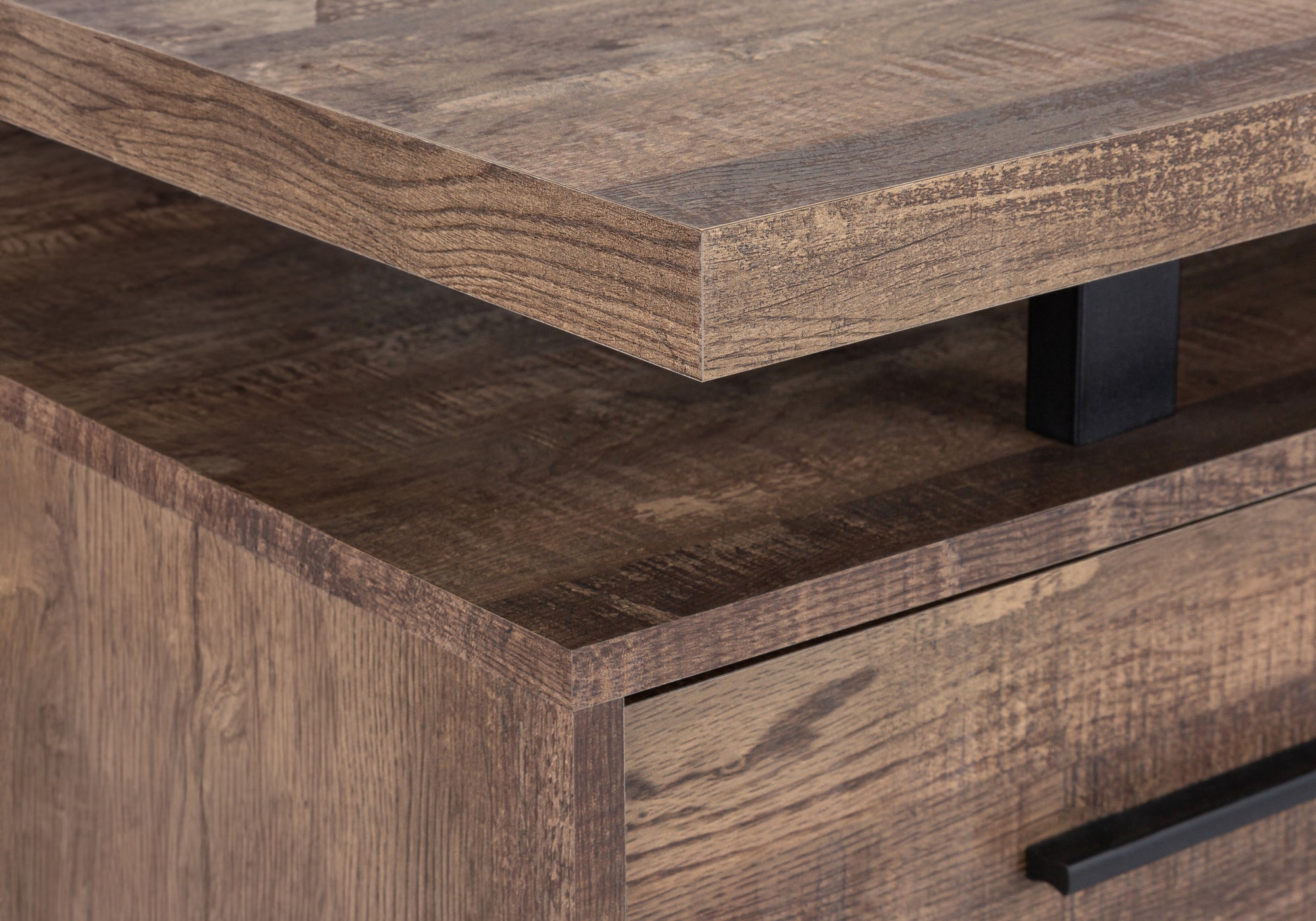 COMPUTER DESK - 60""L / BROWN RECLAIMED WOOD / BLACK METAL