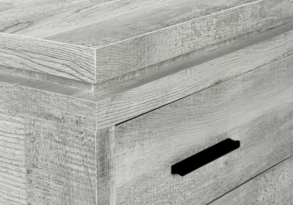 COMPUTER DESK - GREY RECLAIMED WOOD L/R FACING CORNER