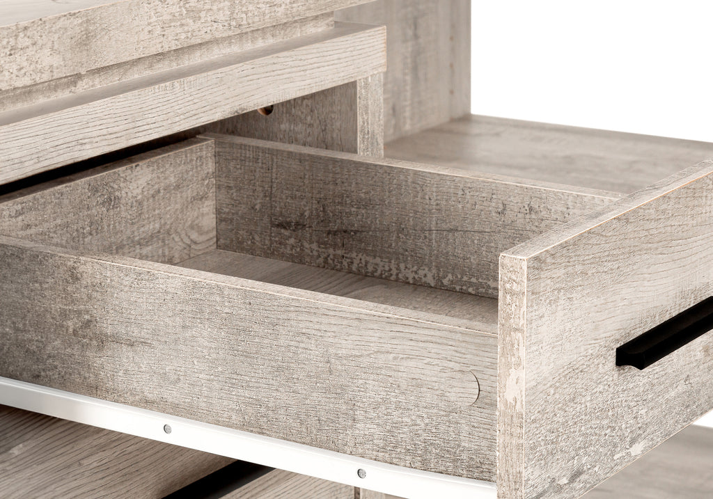 COMPUTER DESK - TAUPE RECLAIMED WOOD L/R FACING CORNER