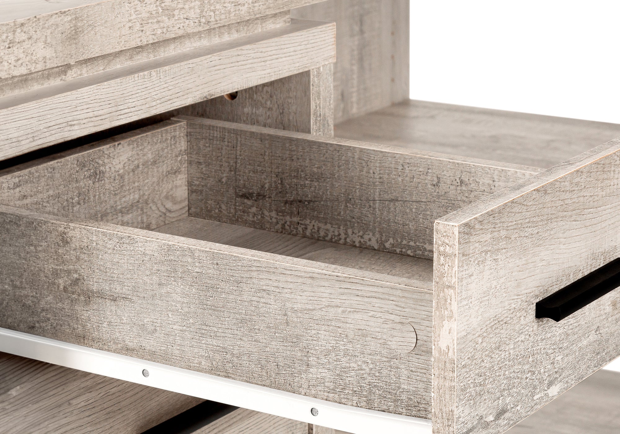 COMPUTER DESK - TAUPE RECLAIMED WOOD L/R FACING CORNER