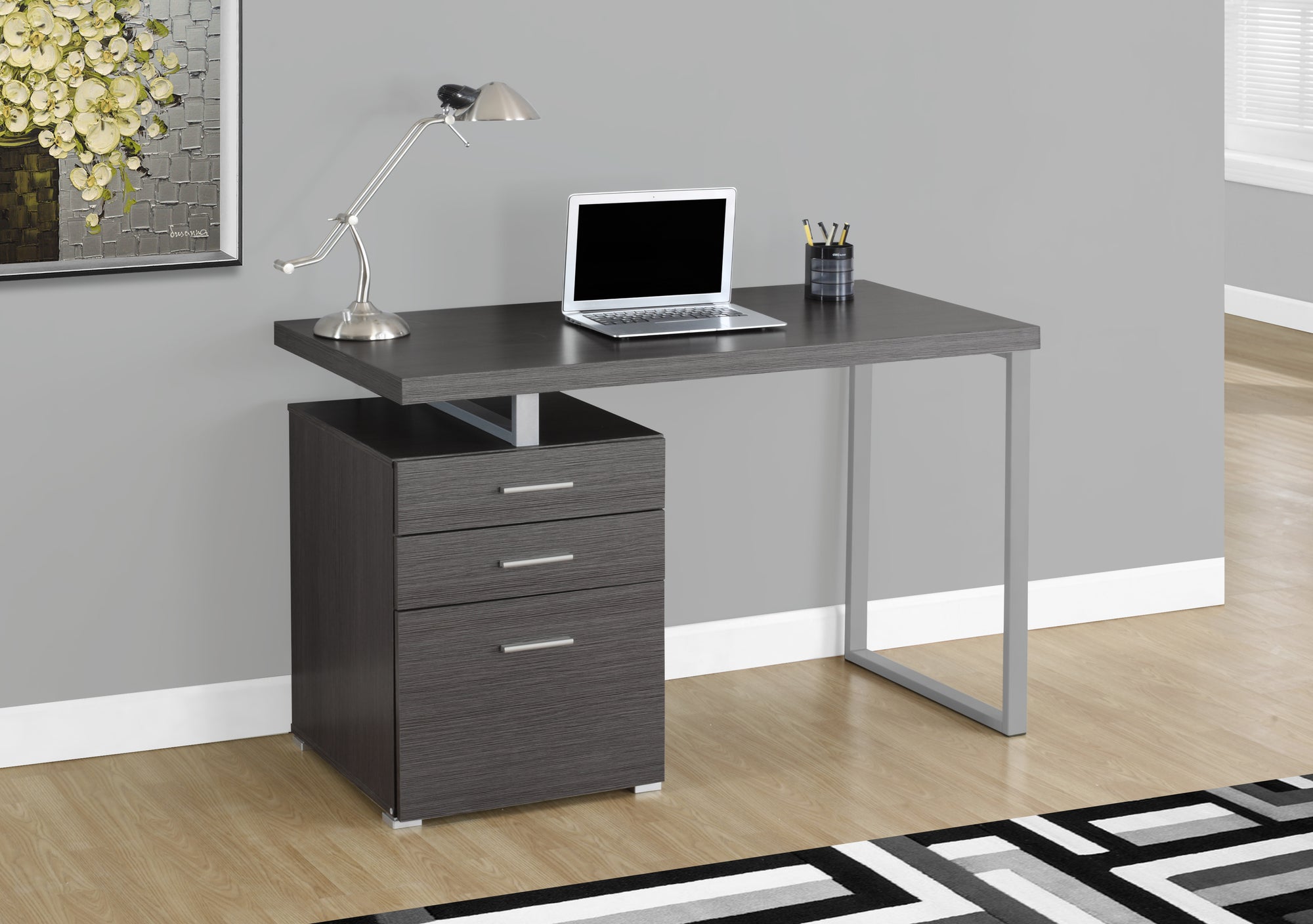 COMPUTER DESK - 48""L / GREY LEFT OR RIGHT FACING
