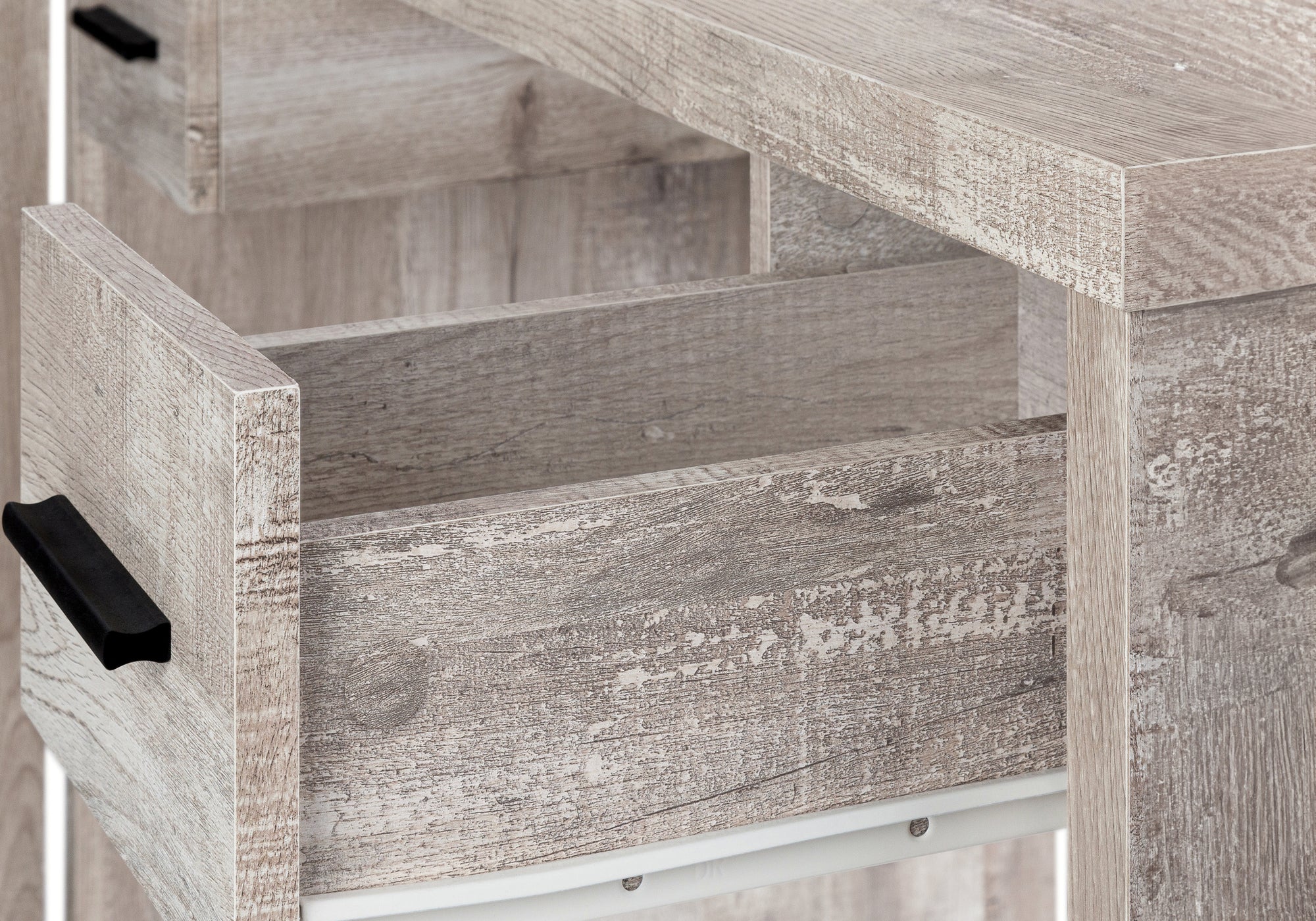 COMPUTER DESK - TAUPE RECLAIMED WOOD L/R FACING CORNER