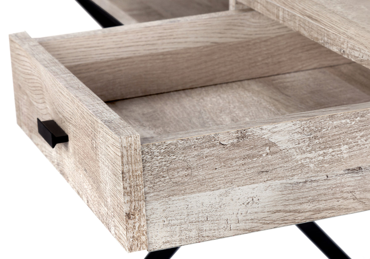 COMPUTER DESK - 48""L / TAUPE RECLAIMED WOOD / BLACK METAL