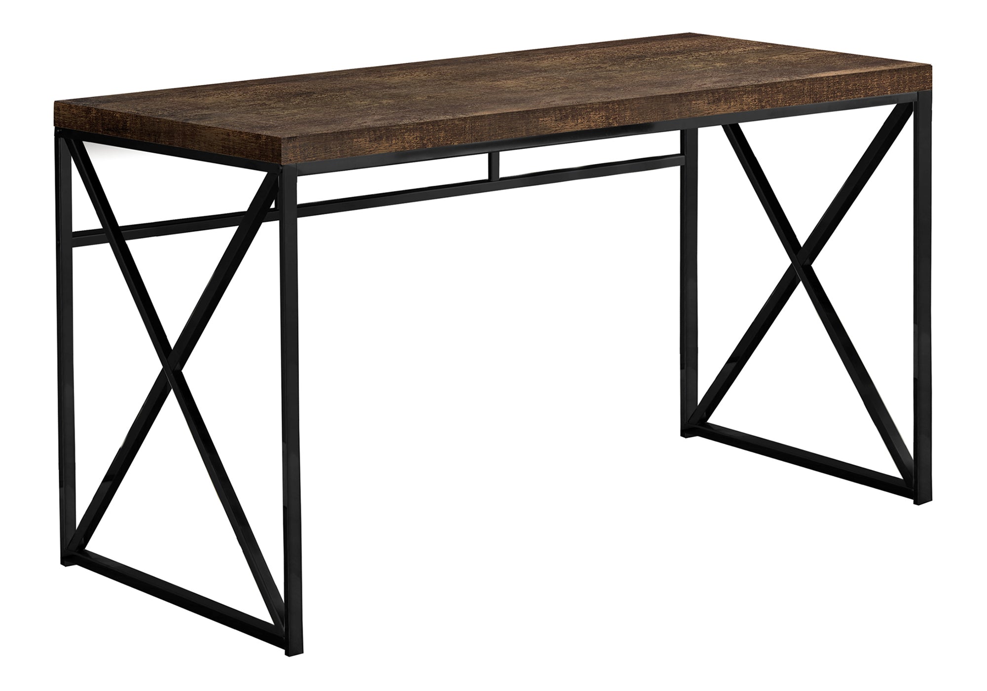 COMPUTER DESK - 48""L / BROWN RECLAIMED WOOD / BLACK METAL