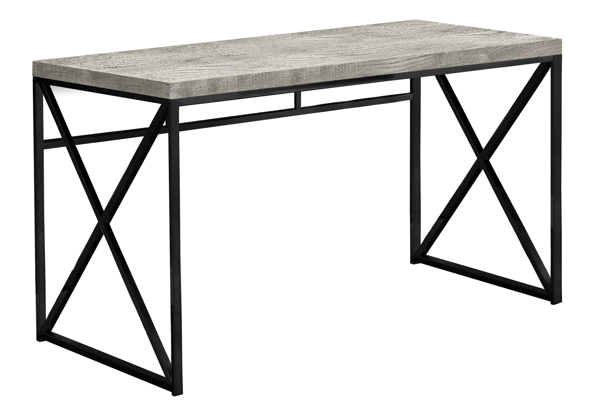 COMPUTER DESK - 48""L / GREY RECLAIMED WOOD / BLACK METAL