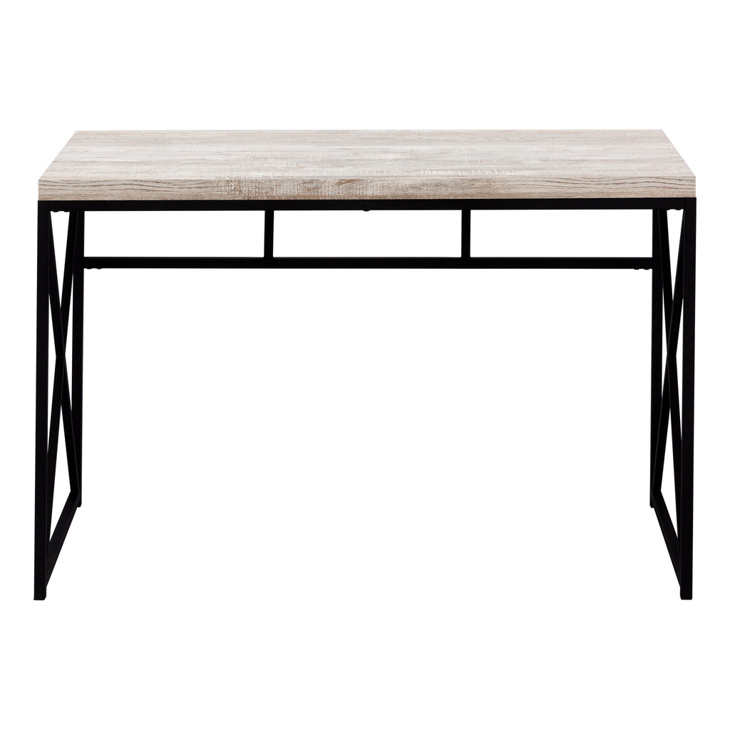 COMPUTER DESK - 48""L / TAUPE RECLAIMED WOOD / BLACK METAL