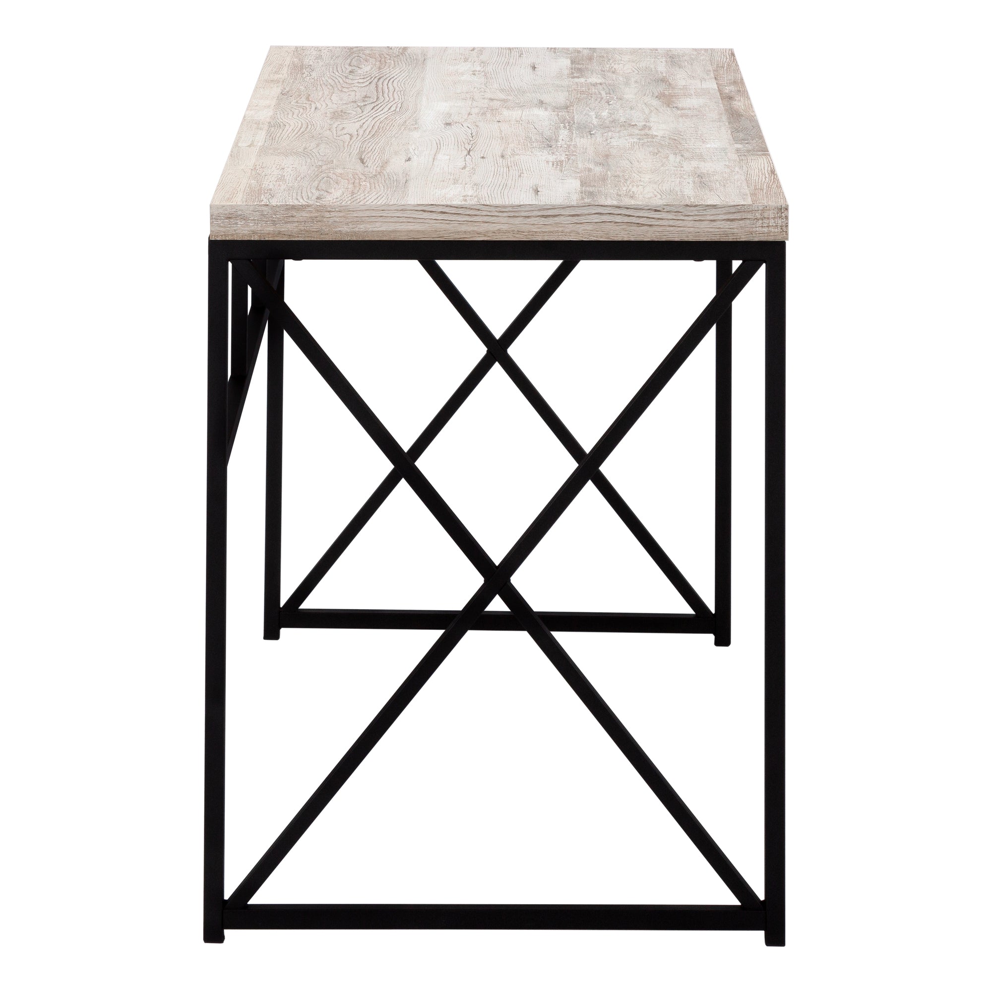 COMPUTER DESK - 48""L / TAUPE RECLAIMED WOOD / BLACK METAL