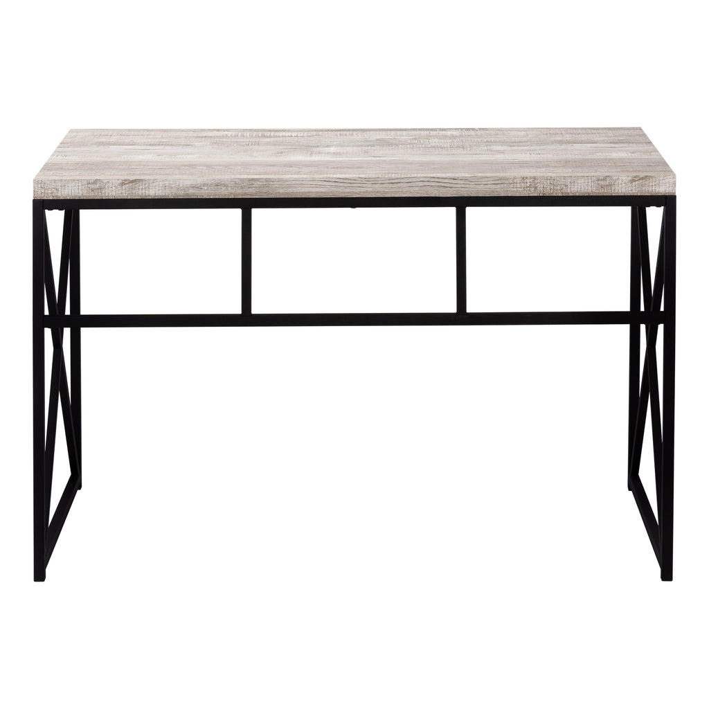 COMPUTER DESK - 48""L / TAUPE RECLAIMED WOOD / BLACK METAL