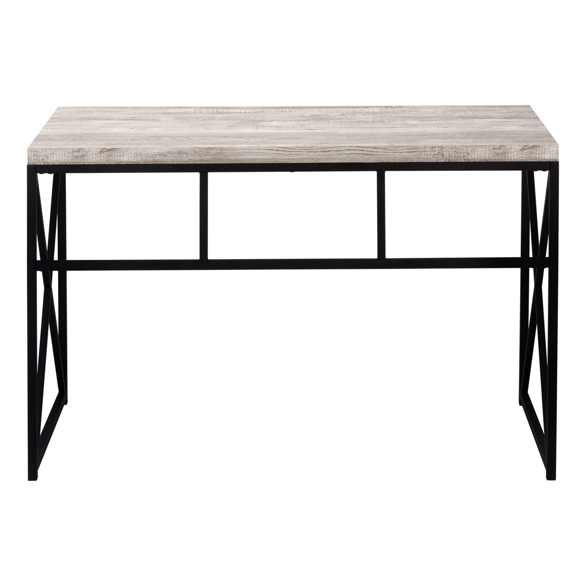COMPUTER DESK - 48""L / TAUPE RECLAIMED WOOD / BLACK METAL
