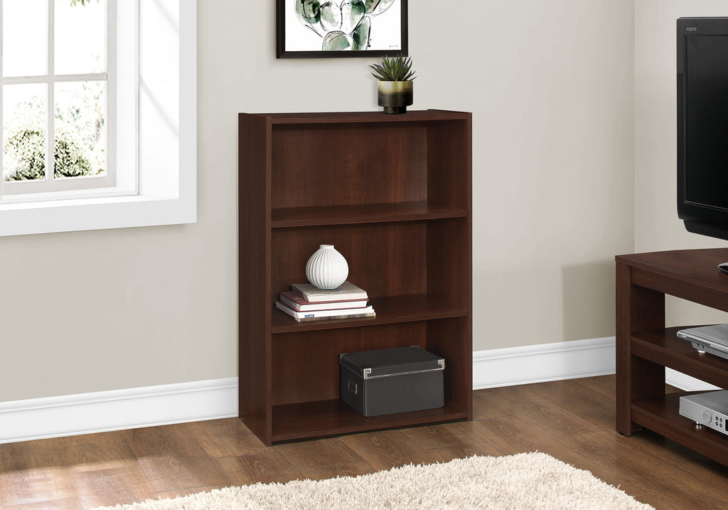 BOOKCASE - 36""H / CHERRY WITH 3 SHELVES