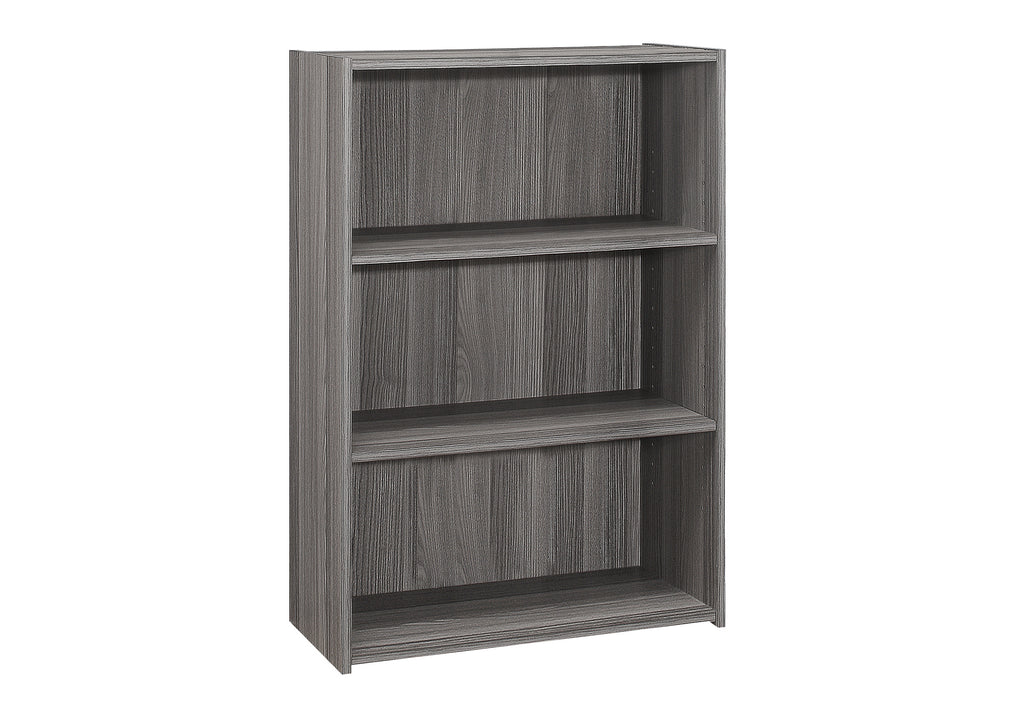 BOOKCASE - 36""H / GREY WITH 3 SHELVES