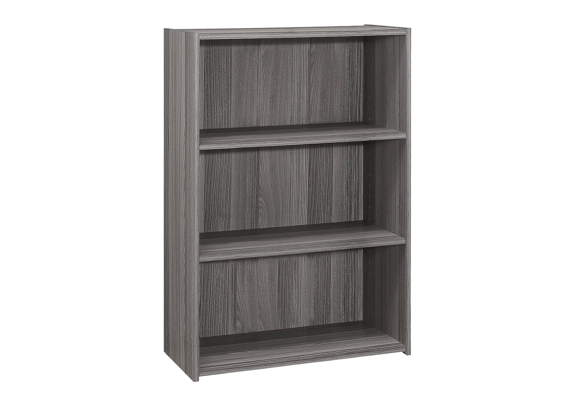 BOOKCASE - 36""H / GREY WITH 3 SHELVES