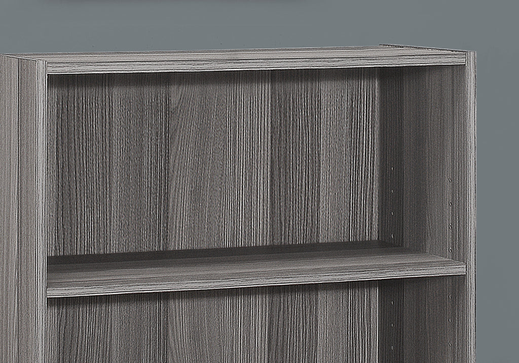 BOOKCASE - 36""H / GREY WITH 3 SHELVES