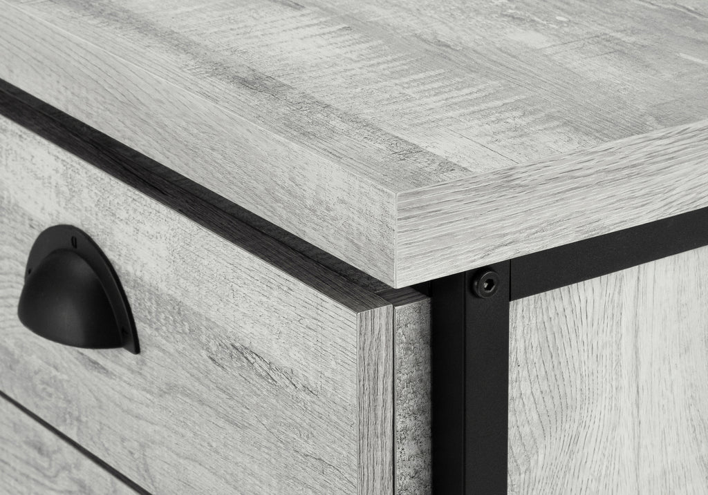 COMPUTER DESK - 55""L / GREY RECLAIMED WOOD / BLACK METAL