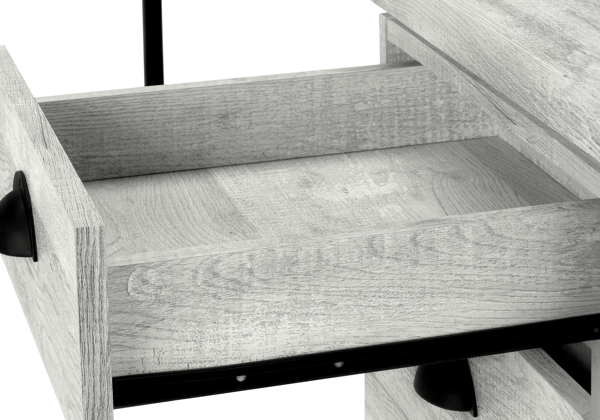 COMPUTER DESK - 55""L / GREY RECLAIMED WOOD / BLACK METAL