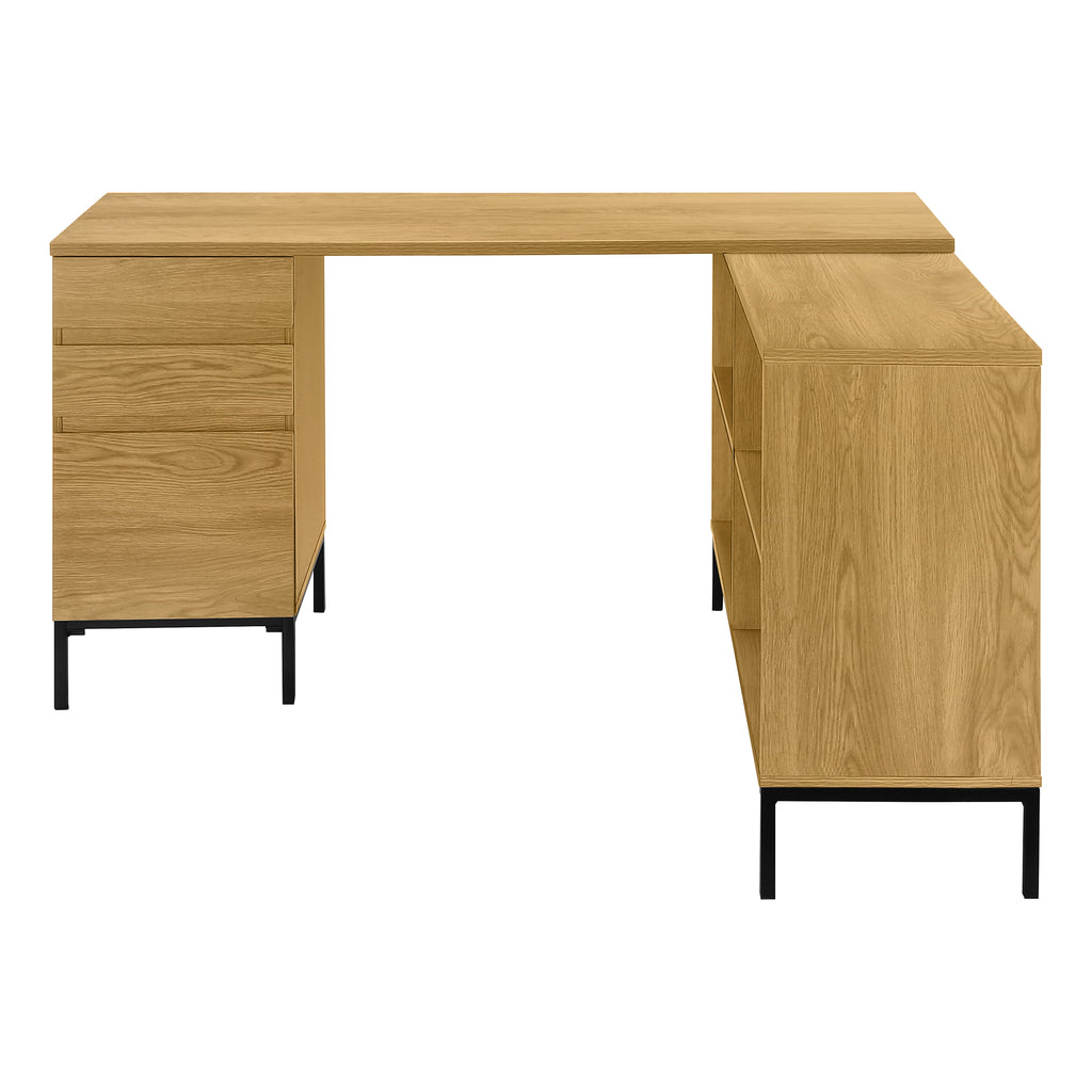 COMPUTER DESK - 60""L / LIGHT OAK L-SHAPED CORNER
