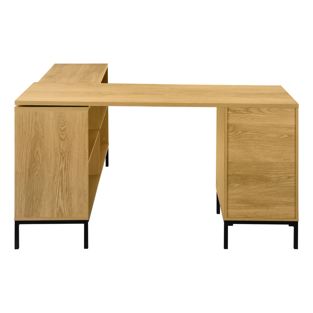 COMPUTER DESK - 60""L / LIGHT OAK L-SHAPED CORNER