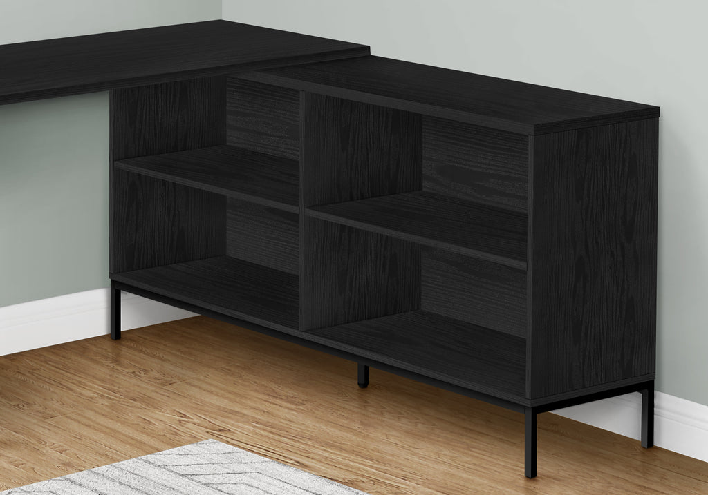 COMPUTER DESK - 60""L / BLACK OAK L-SHAPED CORNER