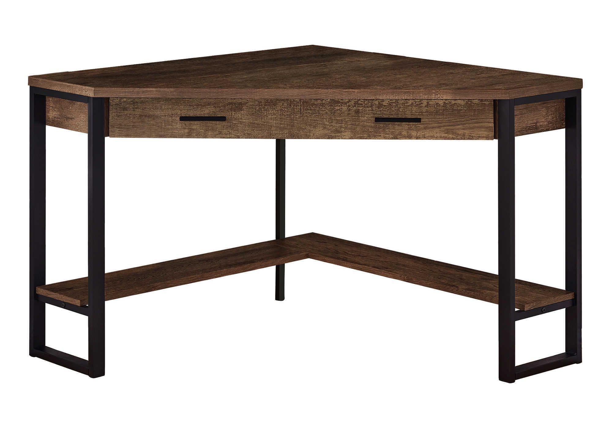 COMPUTER DESK - 42""L / BROWN RECLAIMED WOOD CORNER