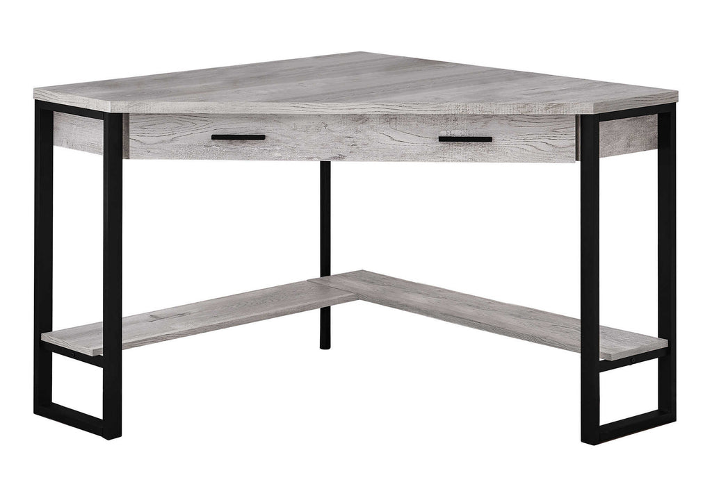 COMPUTER DESK - 42""L / GREY RECLAIMED WOOD CORNER