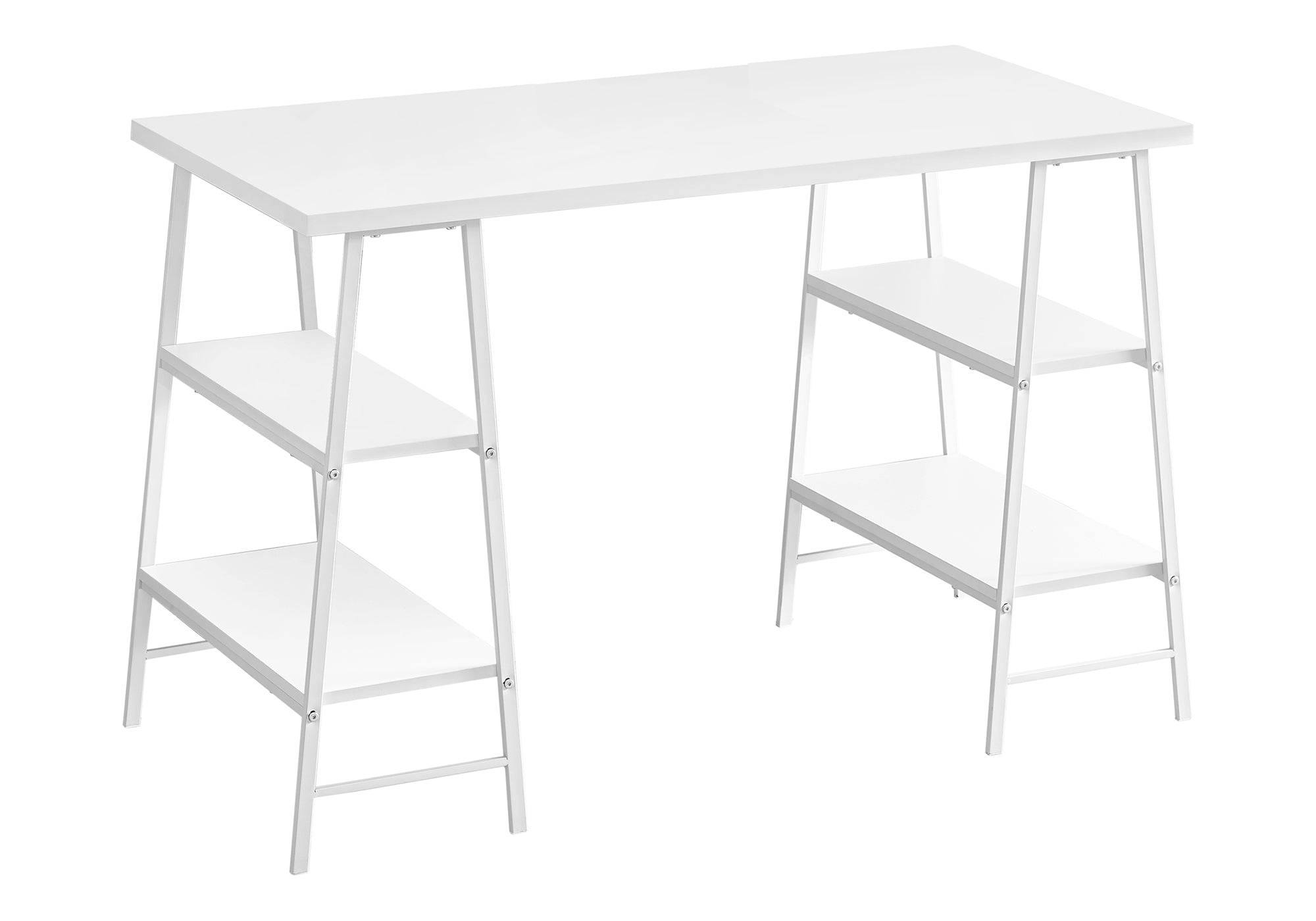COMPUTER DESK - 48""L / WHITE / WHITE METAL