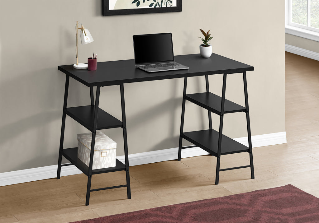 COMPUTER DESK - 48""L / BLACK / BLACK METAL
