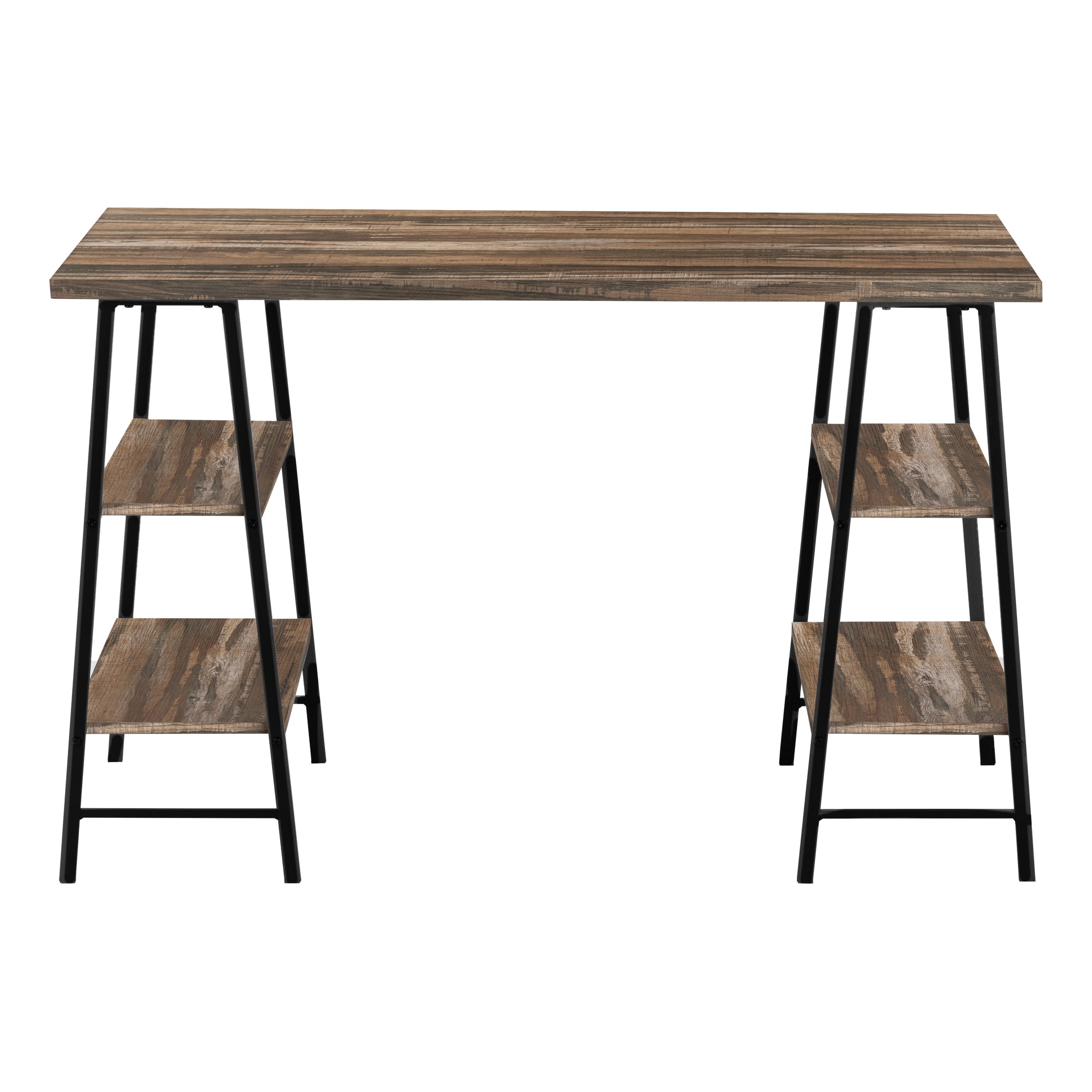 COMPUTER DESK - 48""L / BROWN RECLAIMED WOOD / BLACK METAL