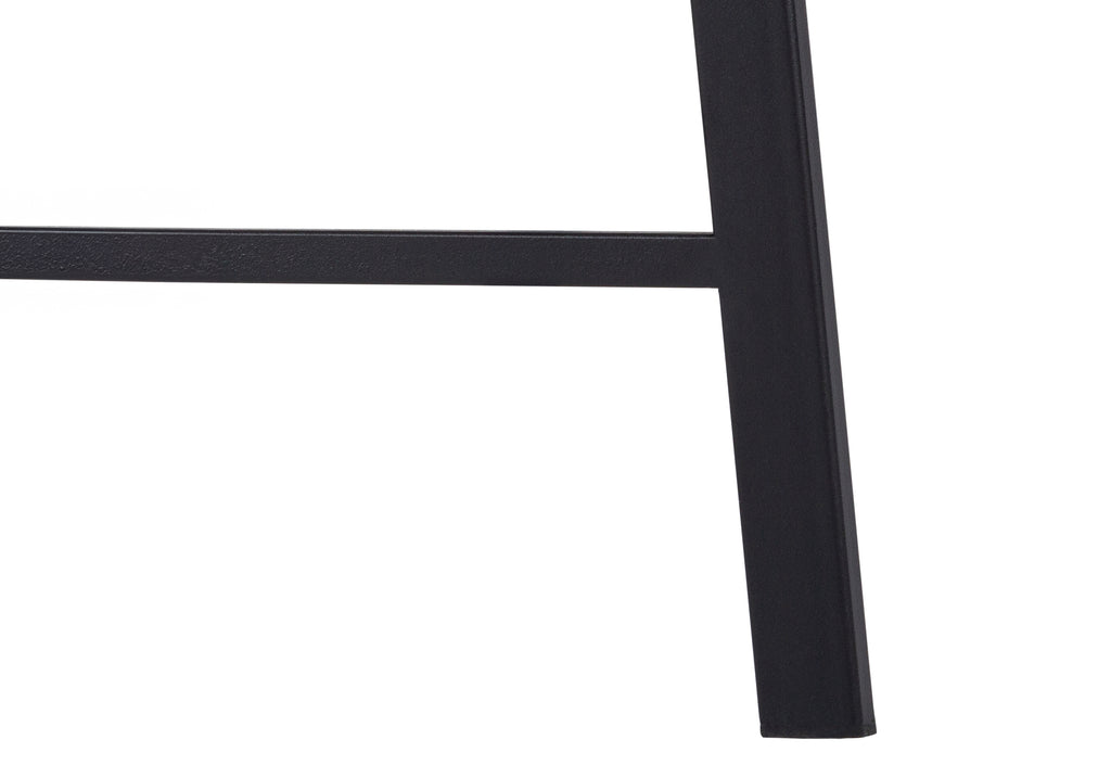 COMPUTER DESK - 48""L / GREY STONE-LOOK / BLACK METAL
