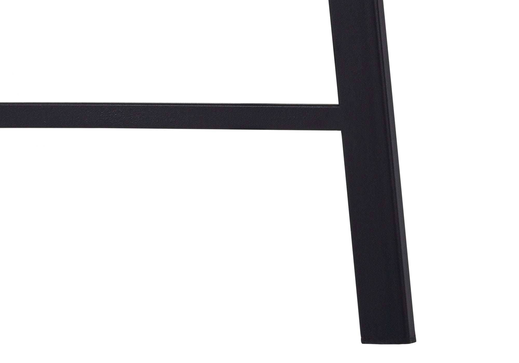 COMPUTER DESK - 48""L / WHITE MARBLE-LOOK / BLACK METAL