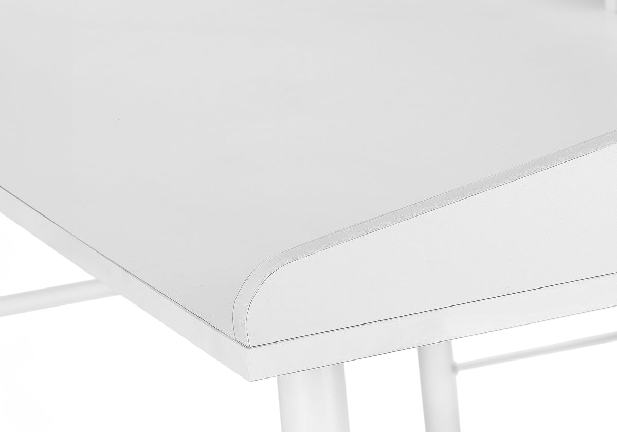 COMPUTER DESK - 48""L / WHITE / WHITE METAL
