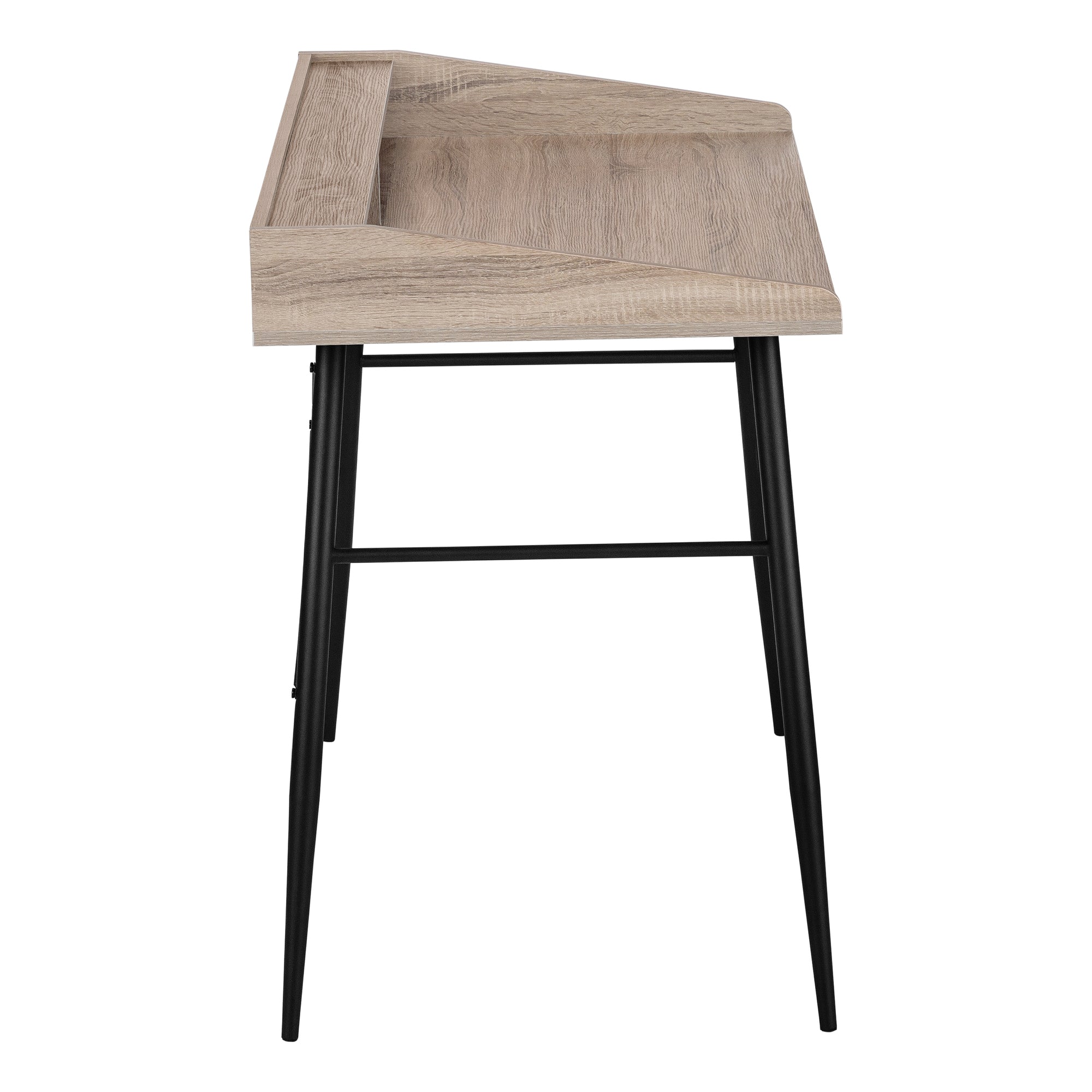COMPUTER DESK - 48""L / DARK TAUPE / BLACK METAL