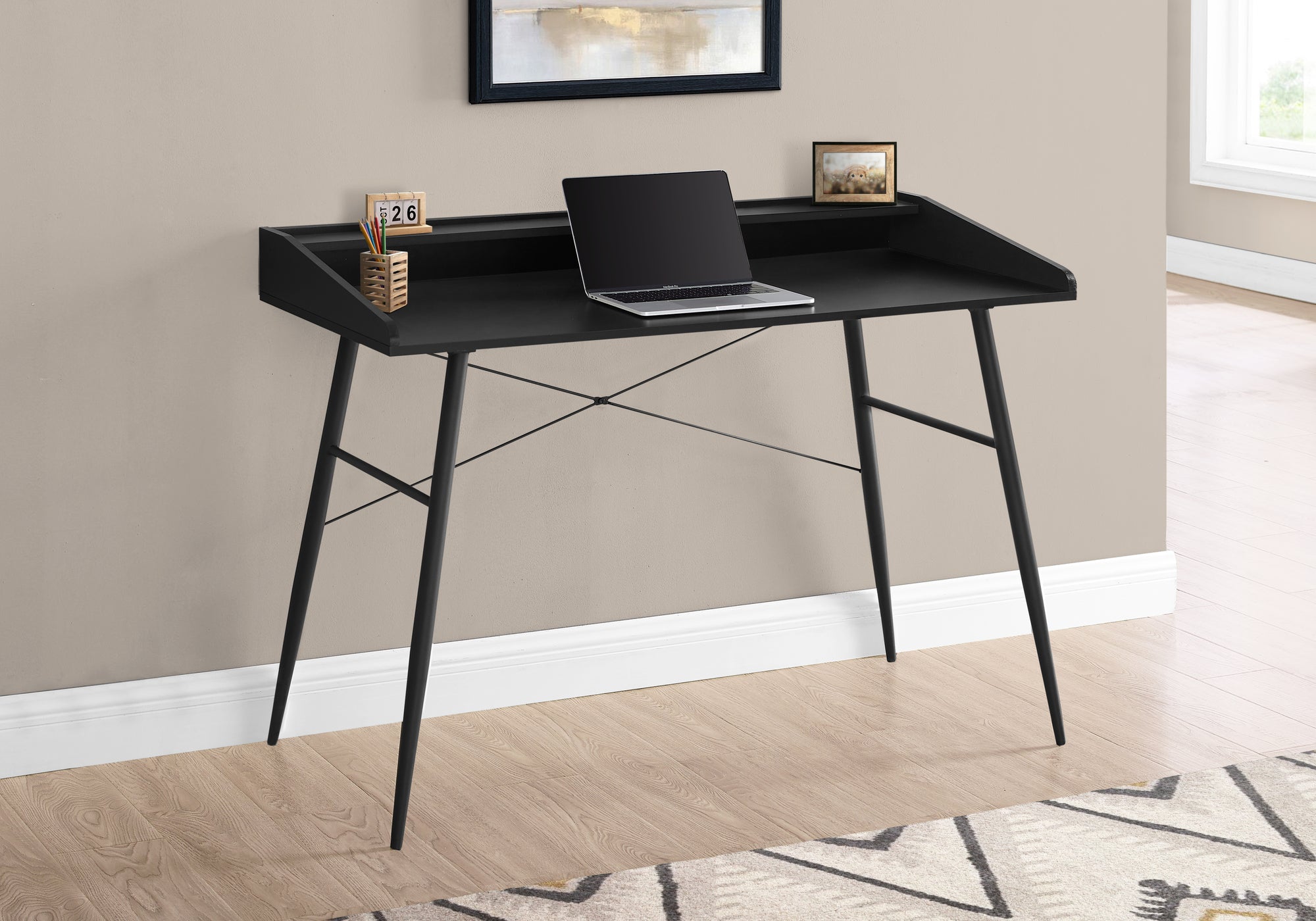 COMPUTER DESK - 48""L / BLACK / BLACK METAL
