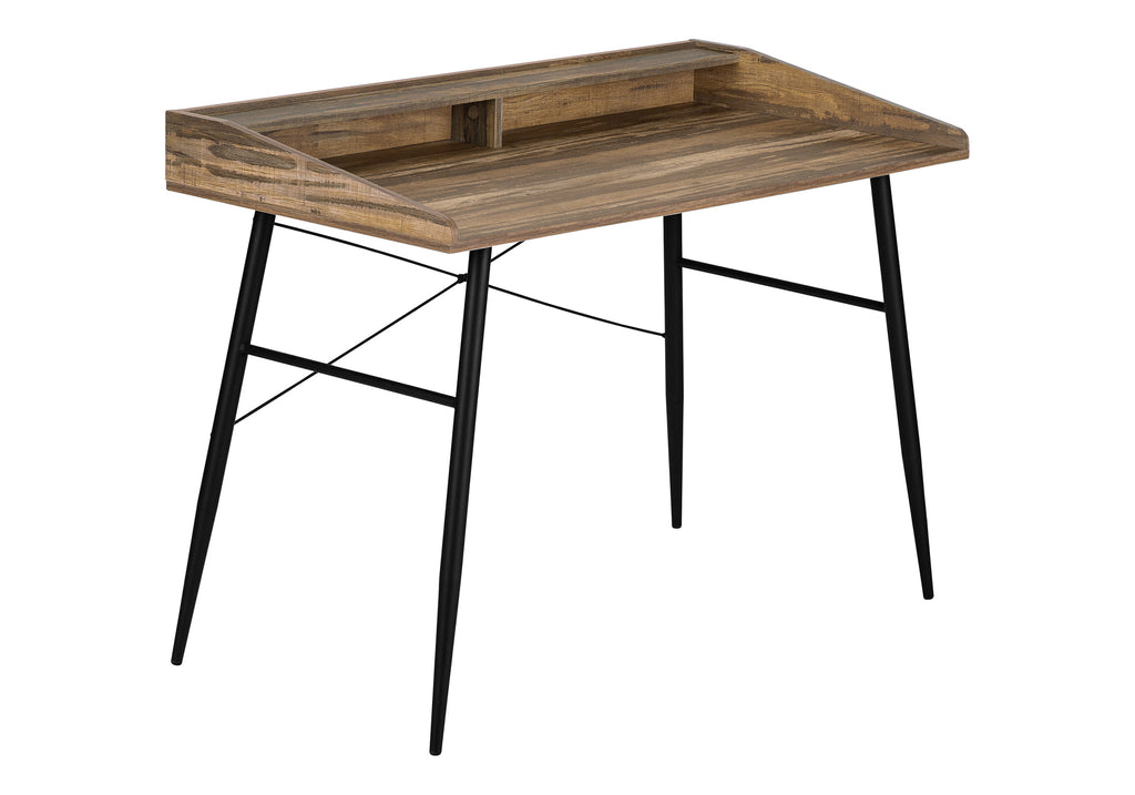 COMPUTER DESK - 48""L / BROWN RECLAIMED WOOD / BLACK METAL