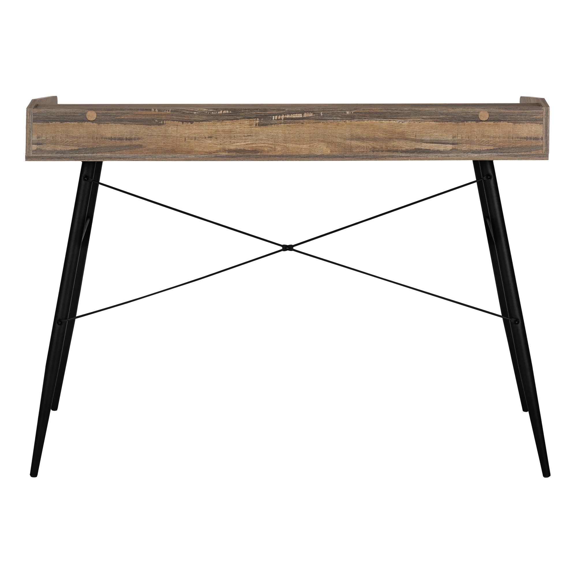 COMPUTER DESK - 48""L / BROWN RECLAIMED WOOD / BLACK METAL