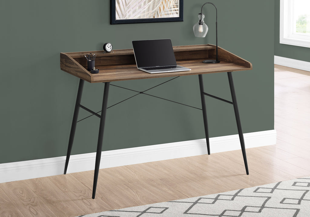 COMPUTER DESK - 48""L / BROWN RECLAIMED WOOD / BLACK METAL