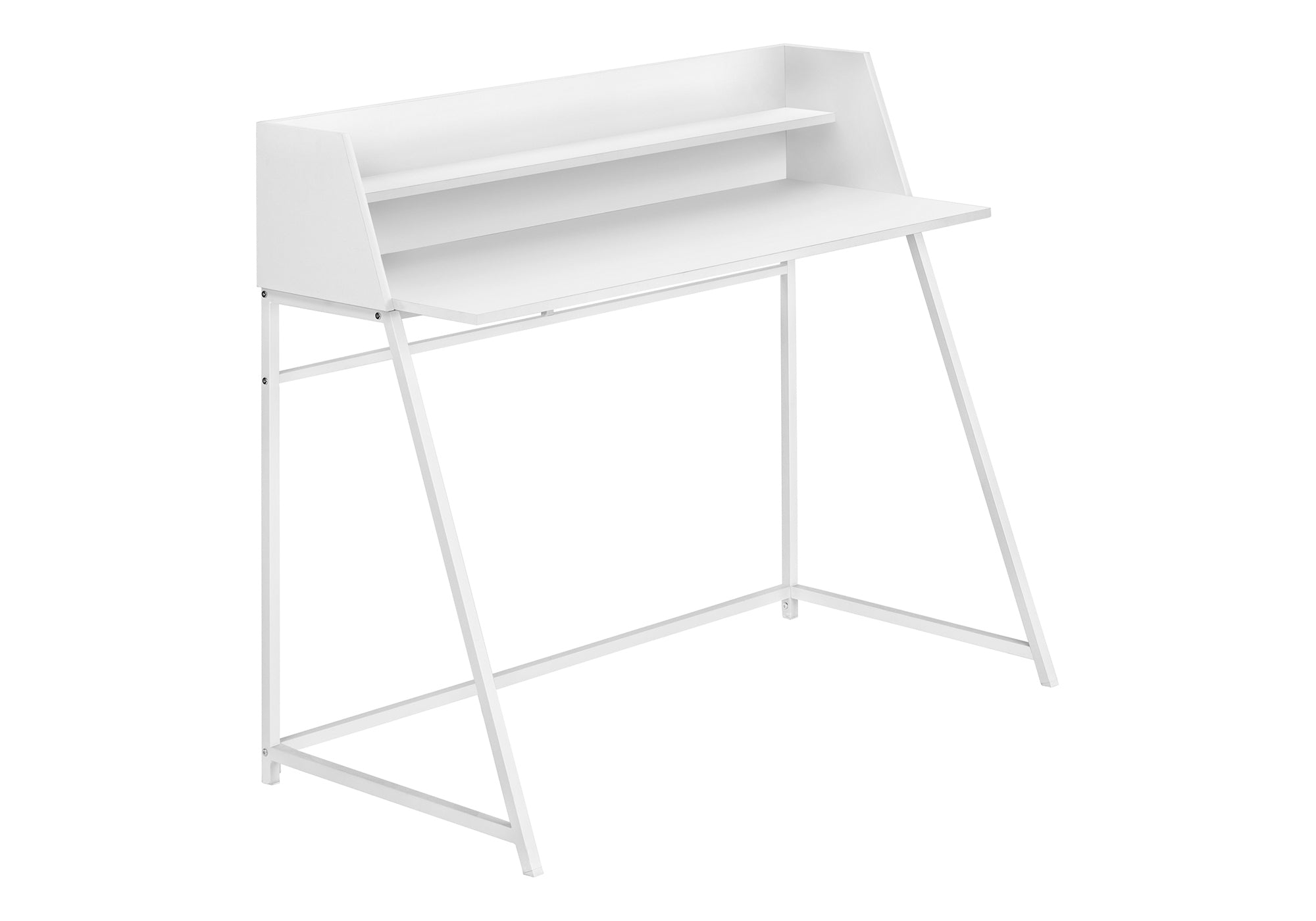 COMPUTER DESK - 48""L / WHITE / WHITE METAL
