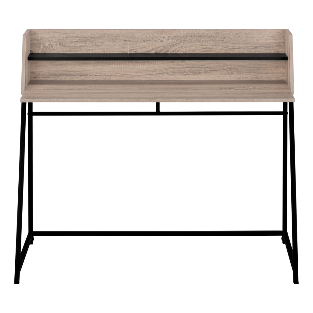 COMPUTER DESK - 48""L / DARK TAUPE / BLACK METAL