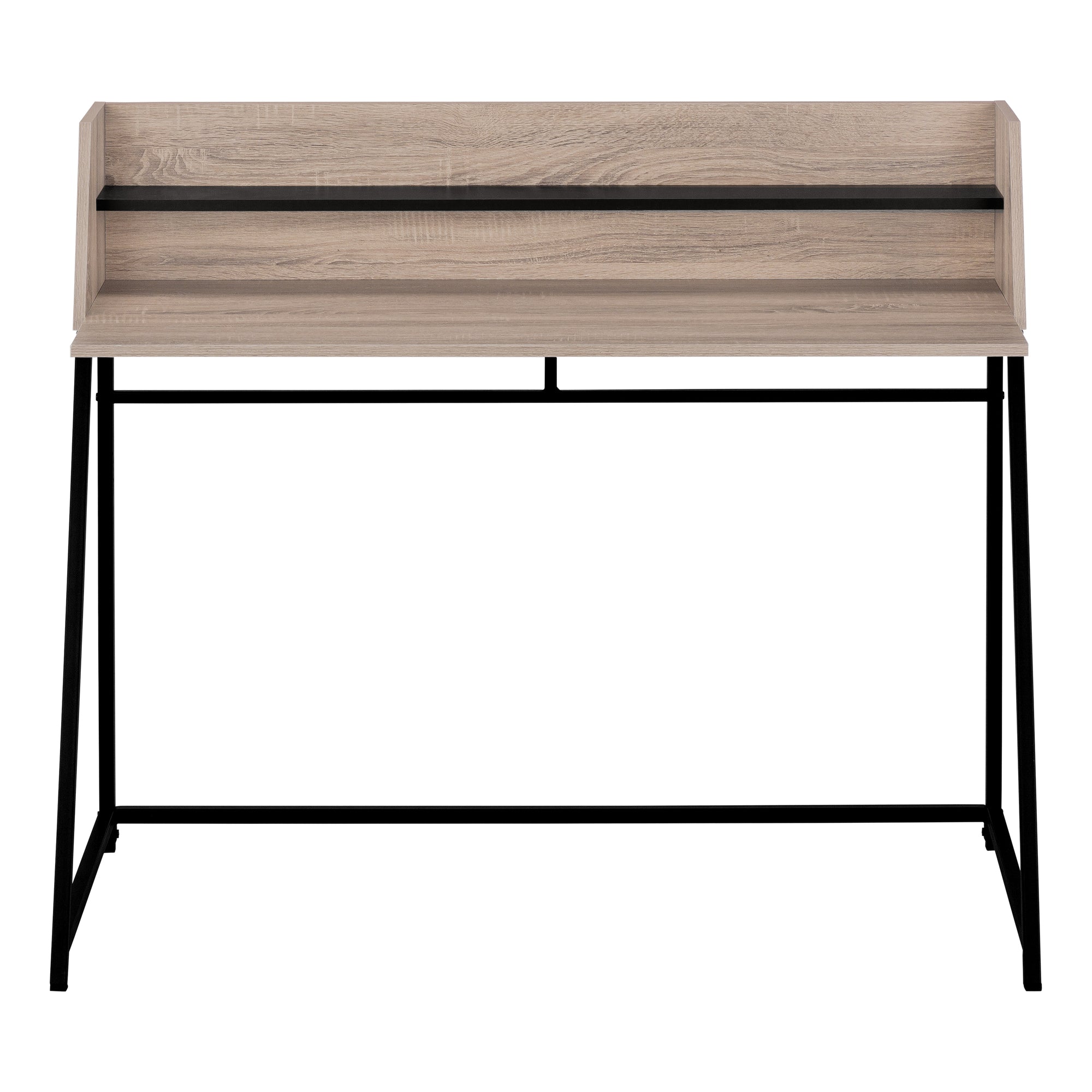 COMPUTER DESK - 48""L / DARK TAUPE / BLACK METAL